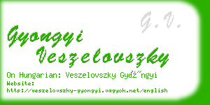 gyongyi veszelovszky business card